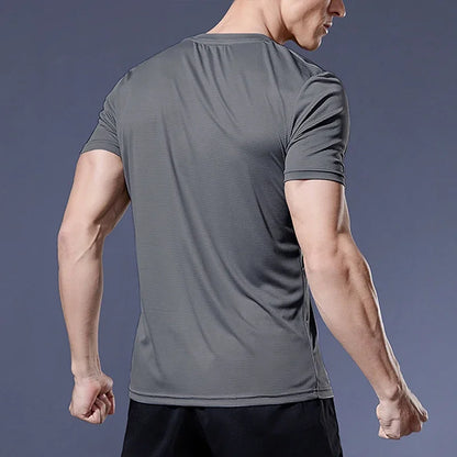 Été Sport Gym t-shirt hommes séchage rapide course musculation chemises hommes à manches courtes Fitness hauts surdimensionné brésil t-Shirt Jersey