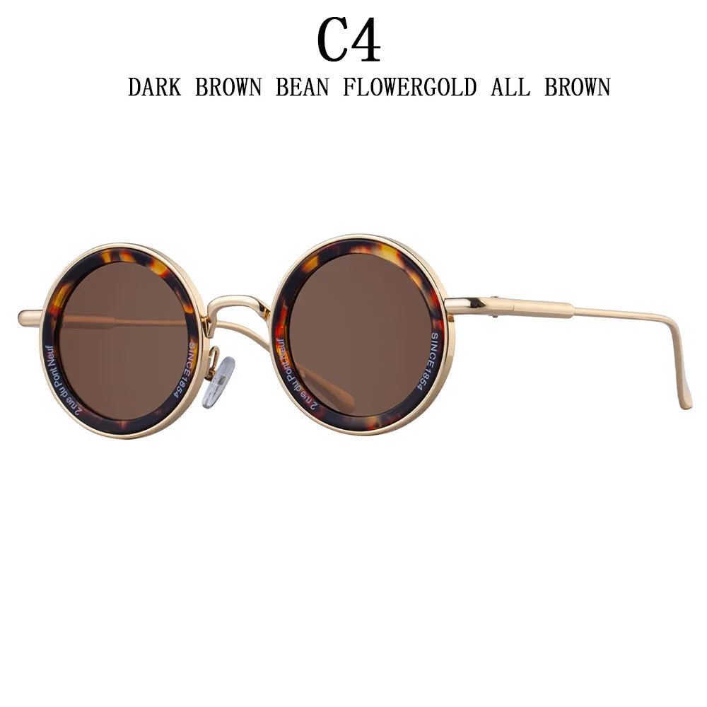 Lunettes De Soleil rondes Steampunk hommes Vintage Punk lunettes De Soleil femmes à la mode rétro lunettes De mode Gafas De Sol Hombre Lunette Soleil Femme
