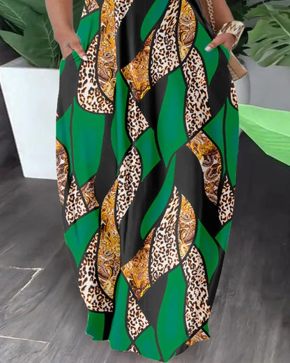 BERAKAH SUPRÊME -6 Robe longue en Polyester imprimé pour femmes africaines, Sexy, mode, manches courtes, Maxi, été, 2023