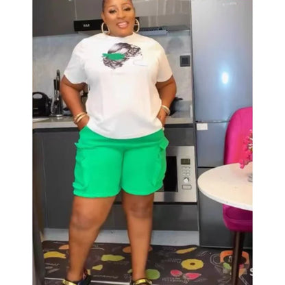 Personnalisé 2025 nouvelles femmes rayure imprimé 2 pièces ensembles survêtement femmes décontracté grande taille bureau montre de sport et pantalon à jambes larges ensemble