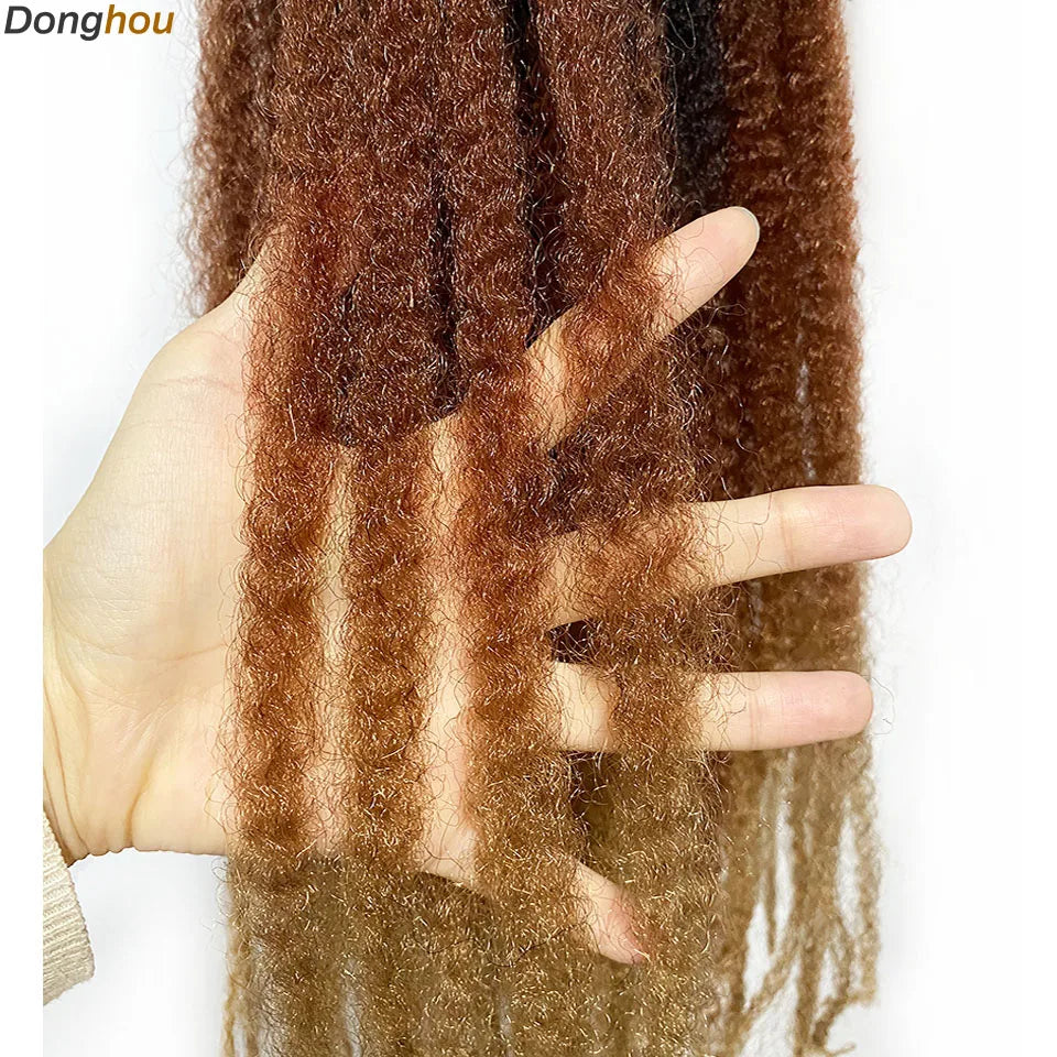 Marley Hair 18 pouces cheveux synthétiques tressés Marley Ombre noir brun blond gris 350 pour cheveux tressés Afro Kinky Marley Twist