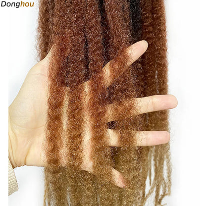 Marley Hair 18 pouces cheveux synthétiques tressés Marley Ombre noir brun blond gris 350 pour cheveux tressés Afro Kinky Marley Twist