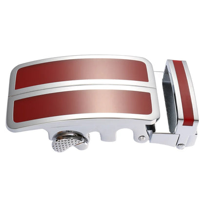 Ceinture en alliage métallique pour hommes, 3.5cm, boucle automatique à dégagement rapide, Clip de ceinture d'affaires, sans trous, boucle de ceinture en cuir bleu rouge