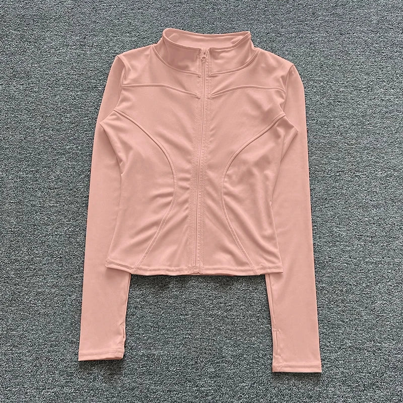 Veste de Sport pour femmes, chemise à manches longues, manteau d'entraînement, vêtements d'entraînement, de Yoga