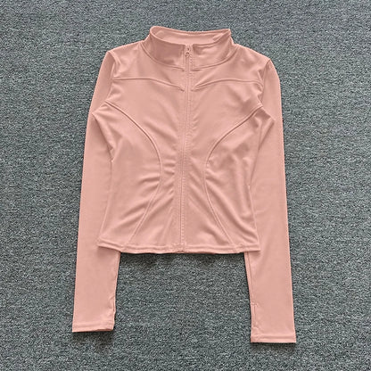 Veste de Sport pour femmes, chemise à manches longues, manteau d'entraînement, vêtements d'entraînement, de Yoga