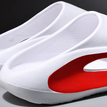 Pantoufles d'été à semelle épaisse pour hommes et femmes, sandales d'intérieur à fond souple EVA, chaussures de plage légères, tongs