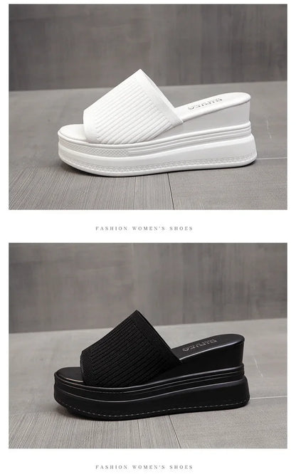 Talon optique compensé pour femmes, pantoufles d'été, sexy, carré, robe Parker, chaussures de soirée, talons hauts, ogo, escarpins décontractés, nouveau