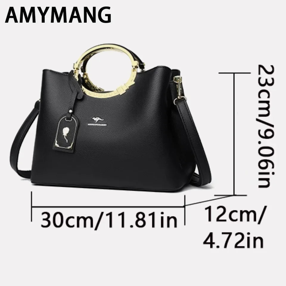Sac à Main de Luxe en Cuir Souple pour Femme, Fourre-Tout de Grande Capacité à 3 Couches, de Styliste, de Bonne Qualité