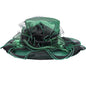 FS été bleu vert église Chapeau pour femmes élégant à large bord Organza Fascinator chapeaux mariage mariée Casquette avec fleur Chapeau Femme