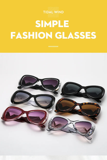 2025 nouvelle mode grand cadre oeil de chat papillon femmes lunettes de soleil de luxe concepteur hommes lunettes de soleil en plein air voyage lunettes femme UV400