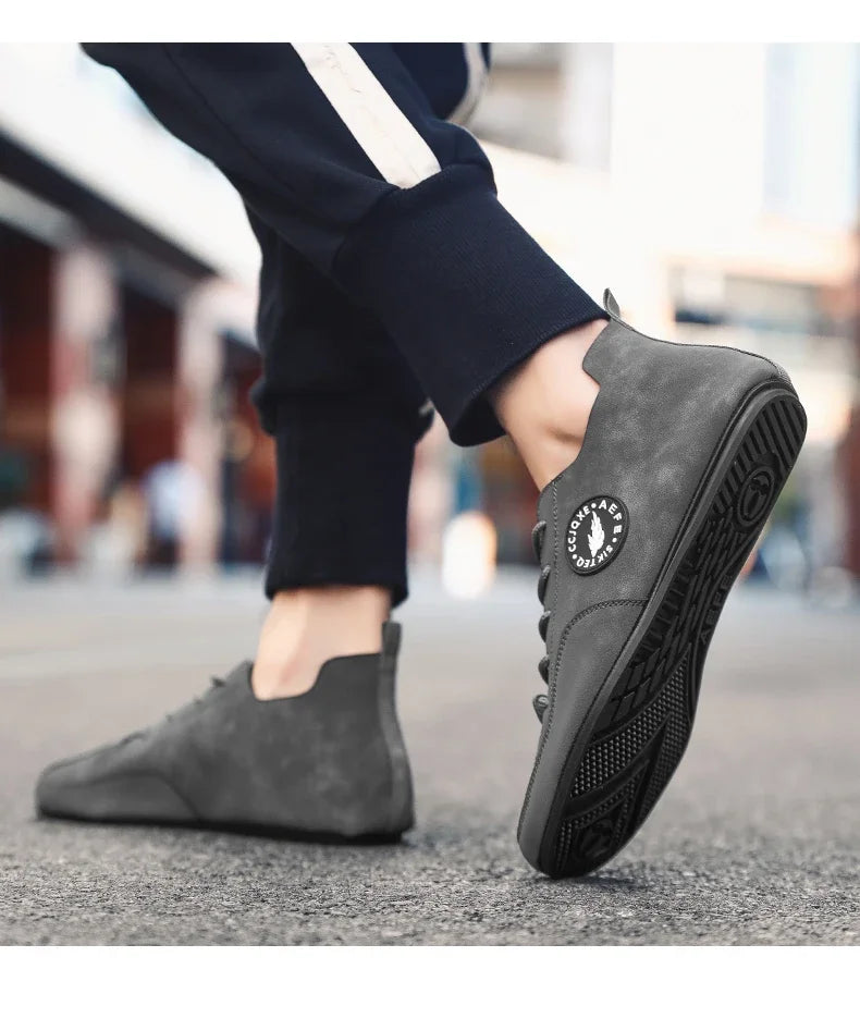 MAEDEF mocassins pour hommes léger conduite décontracté fond mince chaussures plates semelle souple confortable antidérapant à lacets chaussures de marche hommes