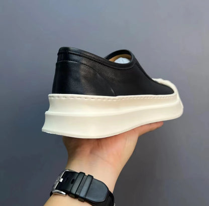 Chaussures plates respirantes en cuir véritable pour hommes, chaussures décontractées, blanc, noir, marron, mode de créateur, recommandé