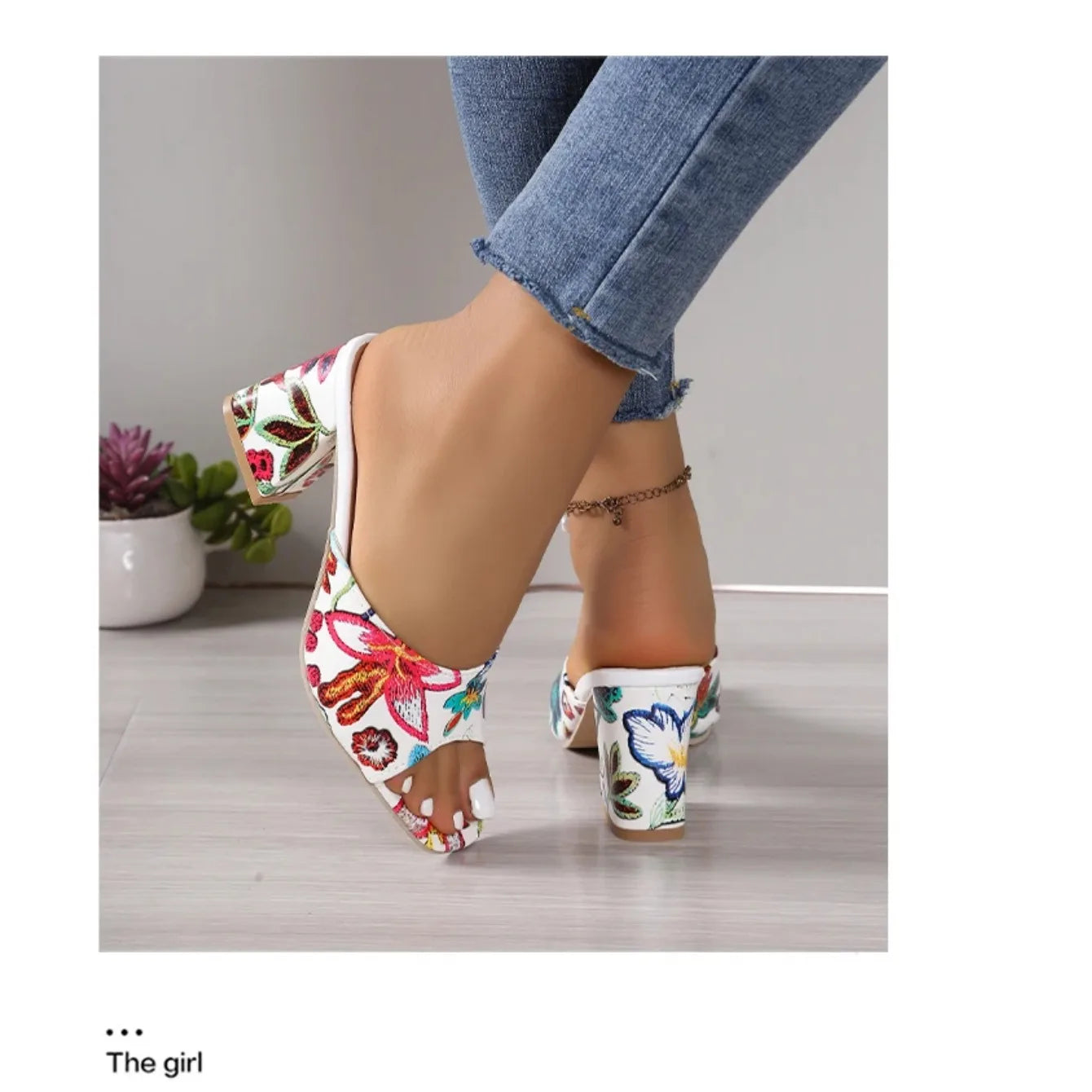 Pantoufles d'Été à Talons Épais pour Femme, Chaussures de Haute Qualité, Parka Ouverte, Décontractées, Grande Taille