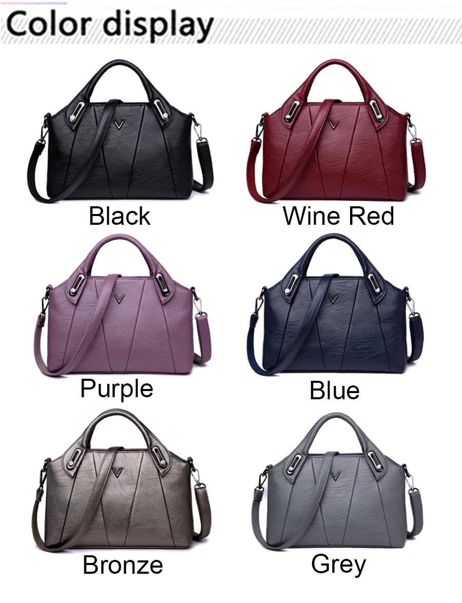 Sacs à main en cuir souple pour femmes, sac à bandoulière initié, sac fourre-tout décontracté, haute qualité, créateur de luxe, mode pour dames, 2024