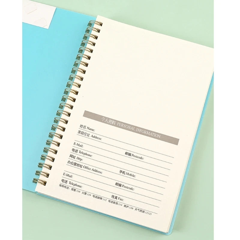 Twin Coil Binding Notebook Journal doublé 160 pages Collège Règle Book Book Best Sale