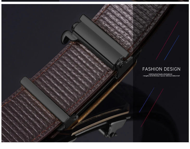Ceinture motif Crocodile pour hommes, ceinture à boucle automatique de haute qualité, sangle en jean à la mode, accessoires tendance pour hommes