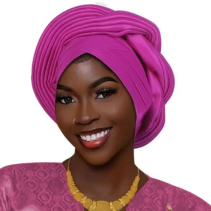Mode africaine musulmane Turban casquette femmes Autogele couvre-chef dame bandeau Nigeria mariage couvre-chef Turbante Mujer 2025