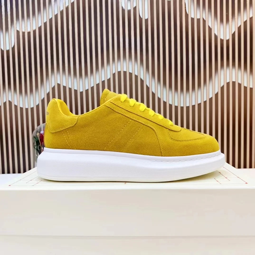 Baskets décontractées en cuir fabriquées à la main pour hommes, baskets à plateforme, mocassins plats originaux unisexes, chaussures pour hommes