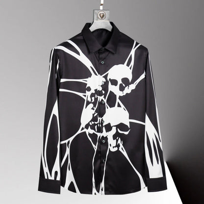 Chemise pour hommes chauds motif imprimé 3D chemise pour hommes à manches longues revers simple boutonnage mode design décontracté corps mince grande taille 6xl