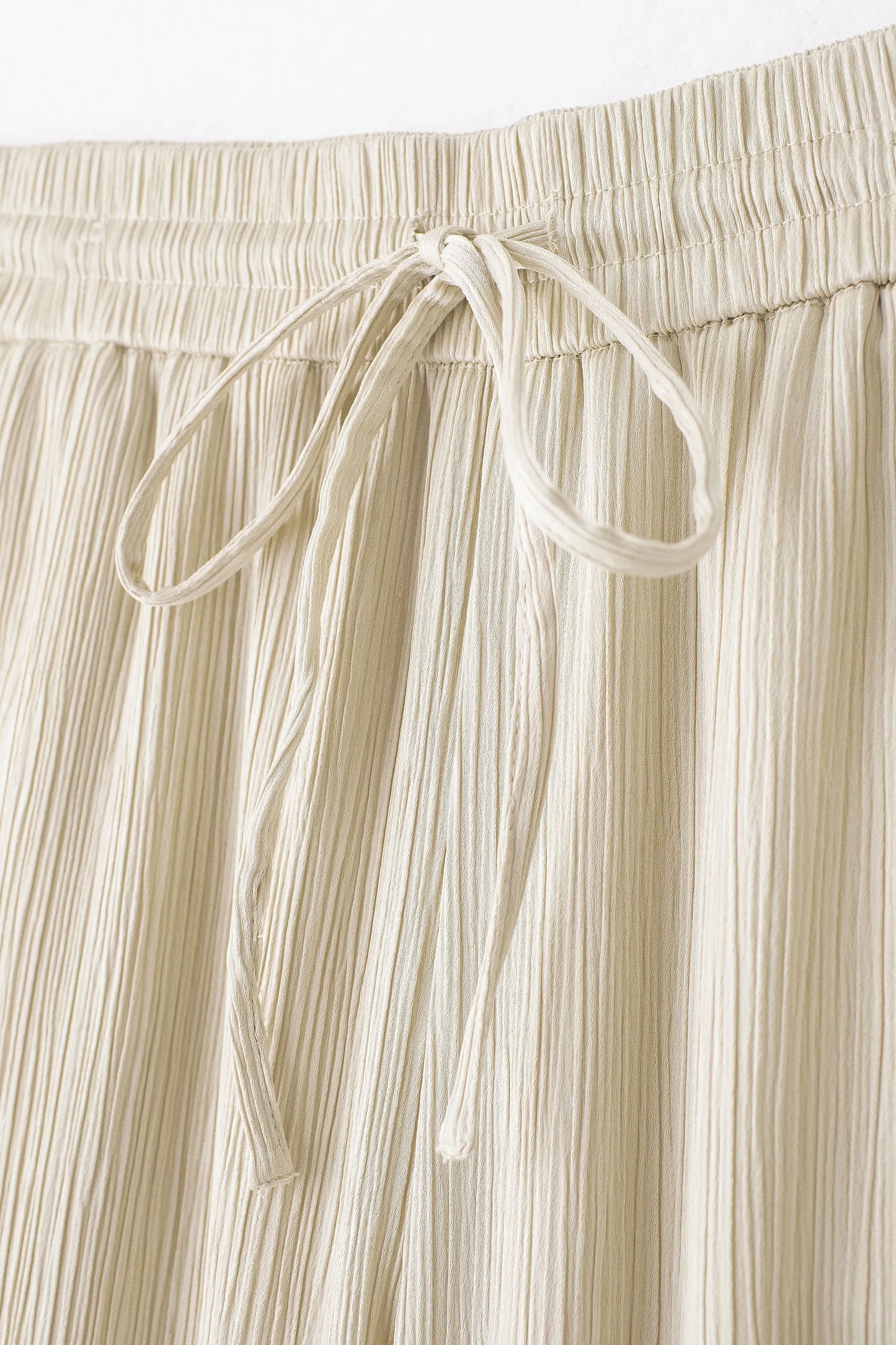 TRAFZA 2024 femmes 2 pièces ensemble taille élastique poche plis décorer pantalon à jambes larges + solide simple boutonnage fente ourlet Blouse haut