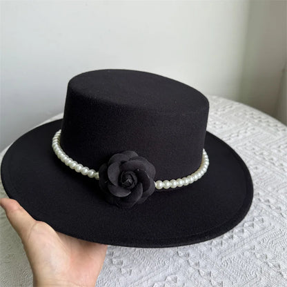 Chapeau Fedora de Style français pour femmes, chapeau en feutre à bord large de 10CM, Derby d'hiver et d'automne, chapeaux de Jazz de mariage