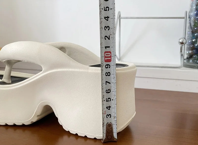 Sandales d'été à talons hauts de 7 cm pour femmes, mules à talons épais, tongs EVA, chaussures de maison, pantoufles à plateforme d'extérieur, nouvelle collection