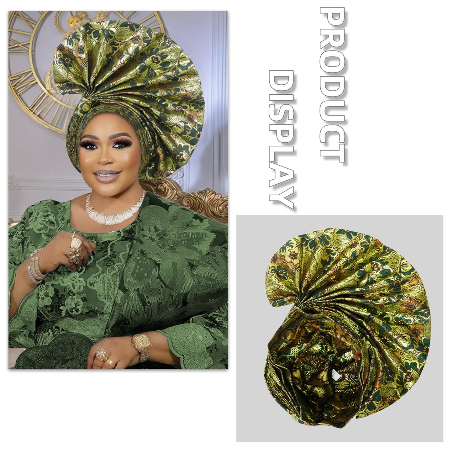 Luxe africain Aso Oke Auto Gele couvre-chef Turban casquette femmes chapeaux nigérian fête de mariage couvre-chef Bonnet tête enveloppement Hijab chapeau