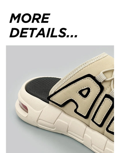 Pantoufles hommes coussin d'air conception glisser homme été nouveau PVC doux antidérapant hommes pantoufles de sport pour hommes tongs Chanclas Hombre