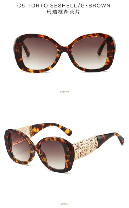 Lunettes de soleil tendance haut de gamme pour femmes et hommes, résistantes aux UV, rétro, personnalisées pour l'extérieur