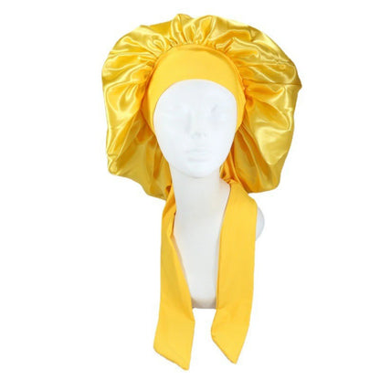 Nouveau bonnet de cheveux en Satin pour dormir, Invisible, plat, Imitation soie, rond, soins capillaires pour femmes, couvre-chef, bouton de réglage de cérémonie, chapeau de nuit