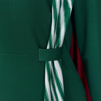 FairyShely 2025 Sexy Patchwork grande taille robe de Club femmes à manches longues grandes robes dame coupe ajustée fête robe courbe serrée