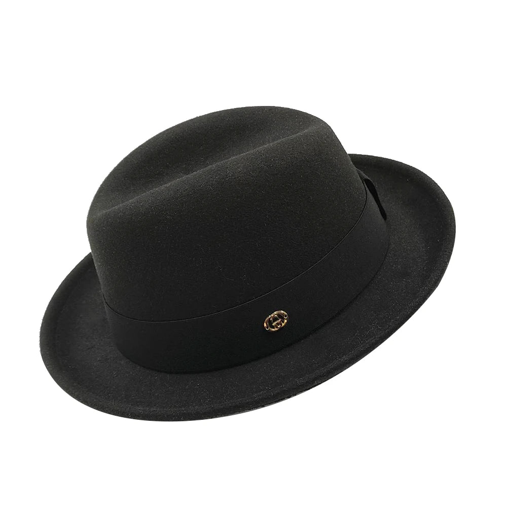 NOUVEAU chapeau de tarte de porc bord hommes femmes Fedora classique gentleman melon cosplay derby melon anglais chapeau panama jazz chapeau en gros