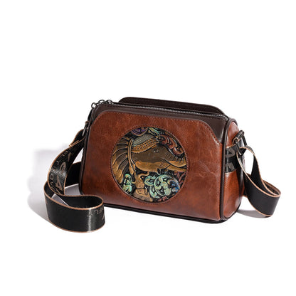 sac de luxe femme sacs bandoulière à imprimé animal sacs carré MOODS-Sacs à bandoulière de style vintage pour femmes, éléphant en relief, mini sac messager carré initié, sacs à main de créateur de luxe, 2024