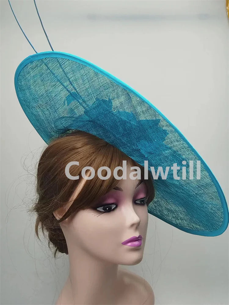 Royal Ascot grand Chapeau fascinateur femmes Kentucky Derby plume grand Chapeau fascinateur fête mariage casque fleur église Chapeau