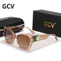 GCV marque acétate apparence brevet Design femmes papillon rectangulaire Triangle lunettes de soleil polarisées UV400 mode