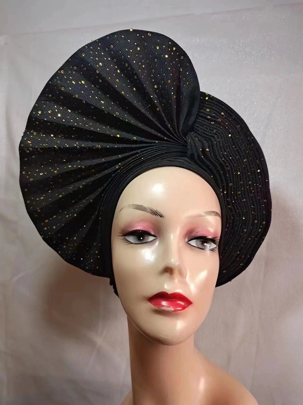 Turban de tête musulman pour femmes, Gele africain violet, casquettes déjà fabriquées, Auto Aso Oke, cravate de sauna Gele, chapeau rond pour dames, Z620-2 de fête