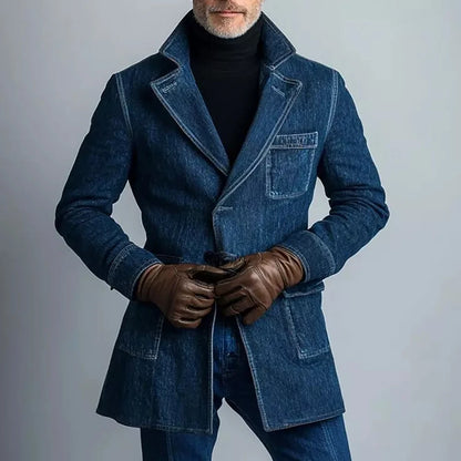 Costumes pour hommes personnalisés de haute qualité, simple boutonnage, revers cranté, coupe cintrée, veste en Denim 2 pièces, pantalon, Blazer élégant, vêtements