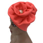 Chapeau Turban à grande fleur pour femmes, casquette Hijab musulmane, diamants, enveloppe de tête, Bandana, casquette de chimio, chapeau africain, 2023
