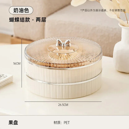 Boîte à snacks transparente multicouche, anti-poussière, acrylique, fruits secs, boîte de rangement pour bonbons et noix, salon moderne, conteneur solaire