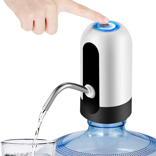 Distributeur de bouteille d'eau à interrupteur automatique, chargement USB, distributeur de boisson en un clic, pompe à cliquetis, blanc, noir, 1 pièce
