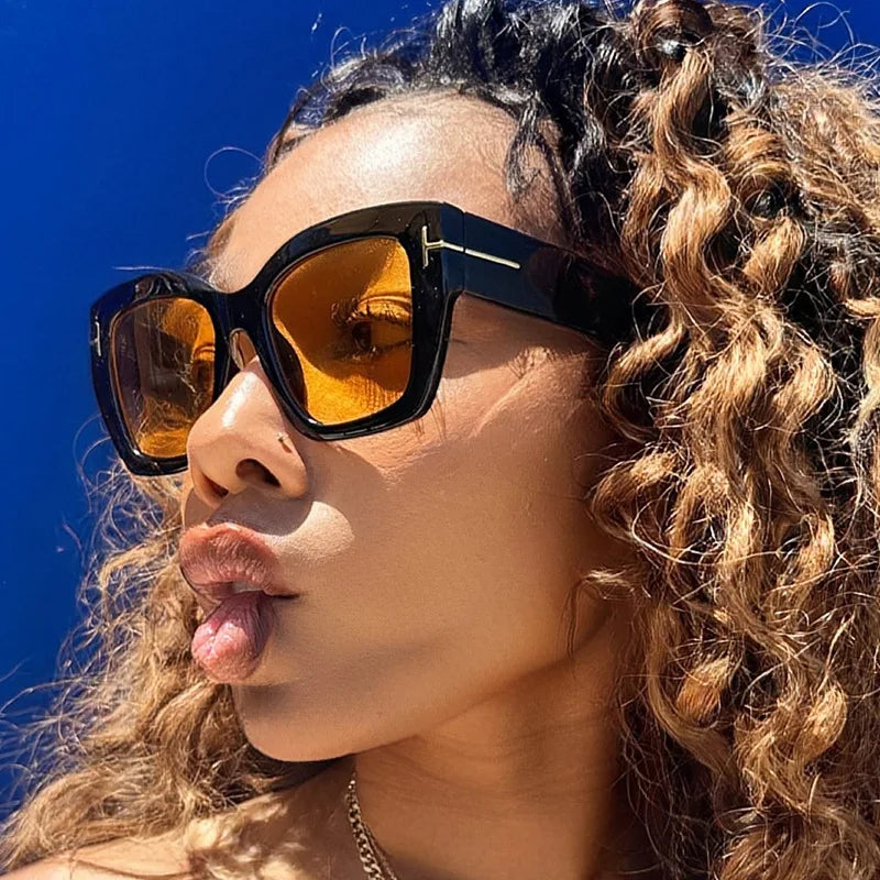 Lunettes de soleil vintage pour hommes et femmes, protection UV, forme carrée, haute qualité, style tendance