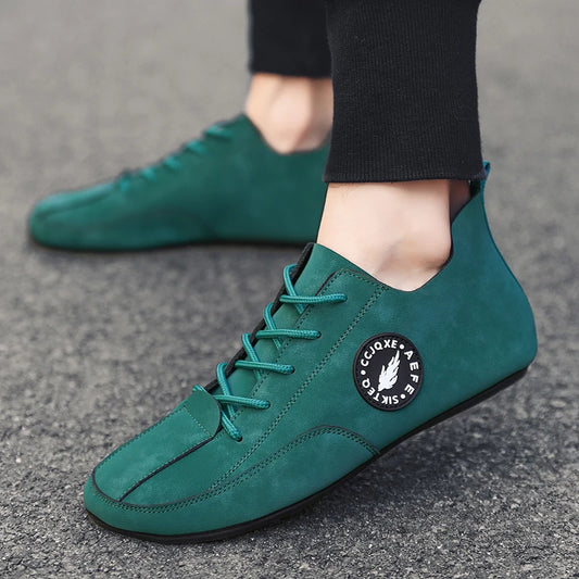 MAEDEF mocassins pour hommes léger conduite décontracté fond mince chaussures plates semelle souple confortable antidérapant à lacets chaussures de marche hommes