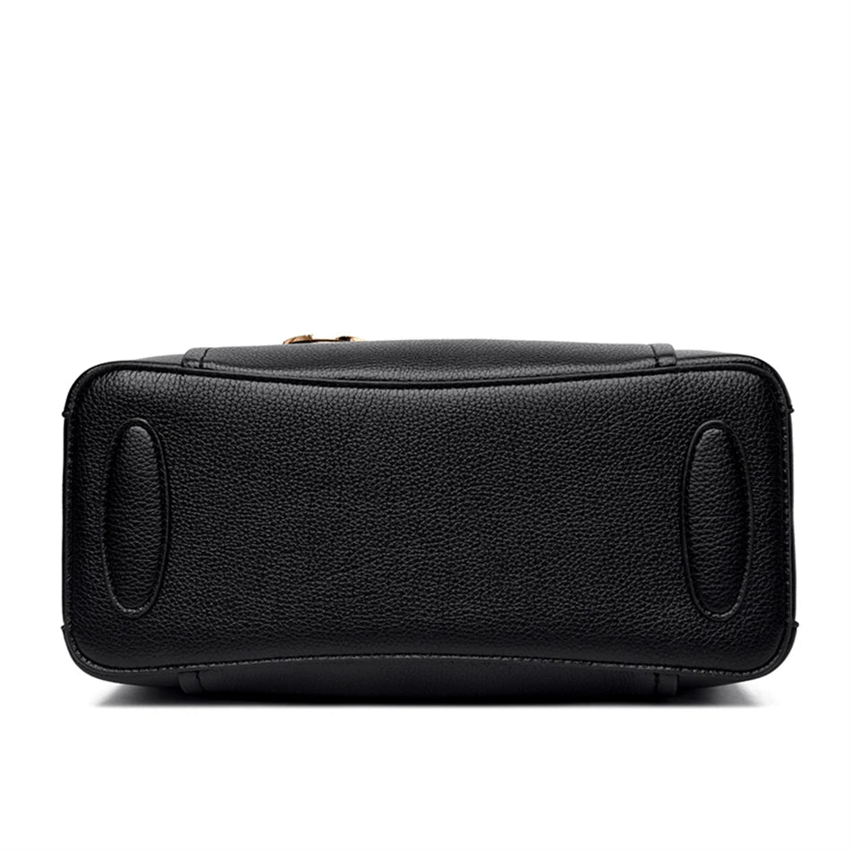 Sac à bandoulière en cuir de grande capacité pour femme, créateur de luxe, 3 couches, initié, sacs à main pour femme, marque shopper, fourre-tout Messenger, 2024