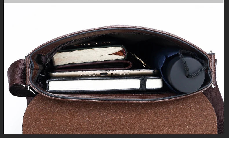 Marque de luxe Vintage sacs de messager hommes en cuir sac à bandoulière homme sac à main marron noir sac latéral affaires sac à bandoulière pour hommes