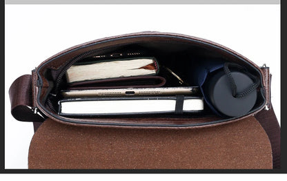 Marque de luxe Vintage sacs de messager hommes en cuir sac à bandoulière homme sac à main marron noir sac latéral affaires sac à bandoulière pour hommes