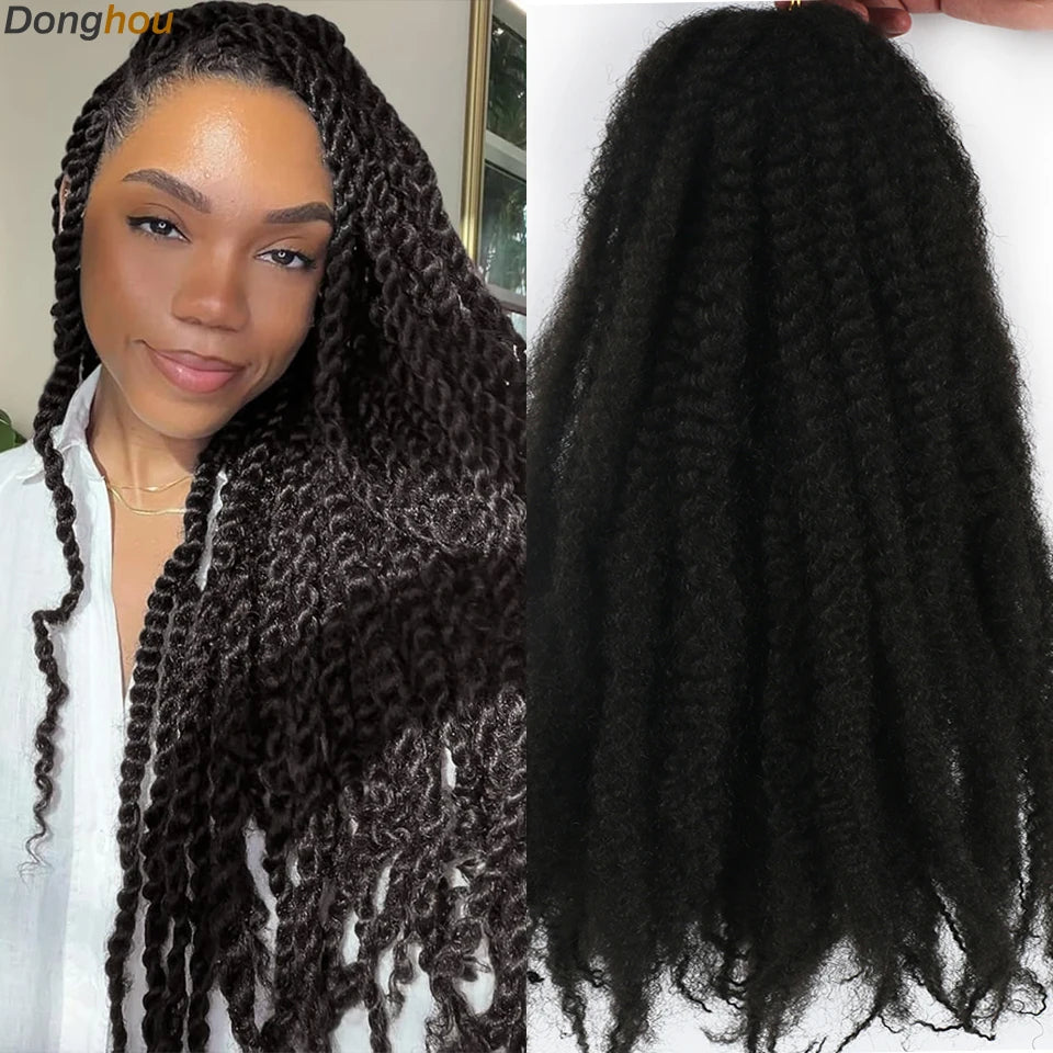 Marley Hair 18 pouces cheveux synthétiques tressés Marley Ombre noir brun blond gris 350 pour cheveux tressés Afro Kinky Marley Twist