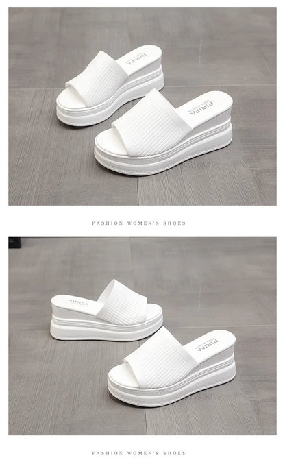 Talon optique compensé pour femmes, pantoufles d'été, sexy, carré, robe Parker, chaussures de soirée, talons hauts, ogo, escarpins décontractés, nouveau