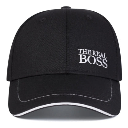 THE REAL BOSS-Casquettes de baseball brodées de lettres, chapeaux décontractés réglables, chapeau hip hop, chapeau de protection solaire, unisexe, printemps et automne, extérieur