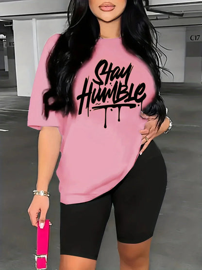 T-shirt à manches courtes pour femmes et hommes, estival et décontracté, avec lettres imprimées, style années 90, noir