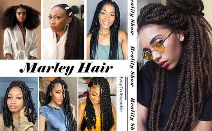 Karida Marley torsion tressage cheveux Crochet synthétique élastique Afro torsion Crochet cheveux Kanekalon Fiber pour tressage Extensions de cheveux
